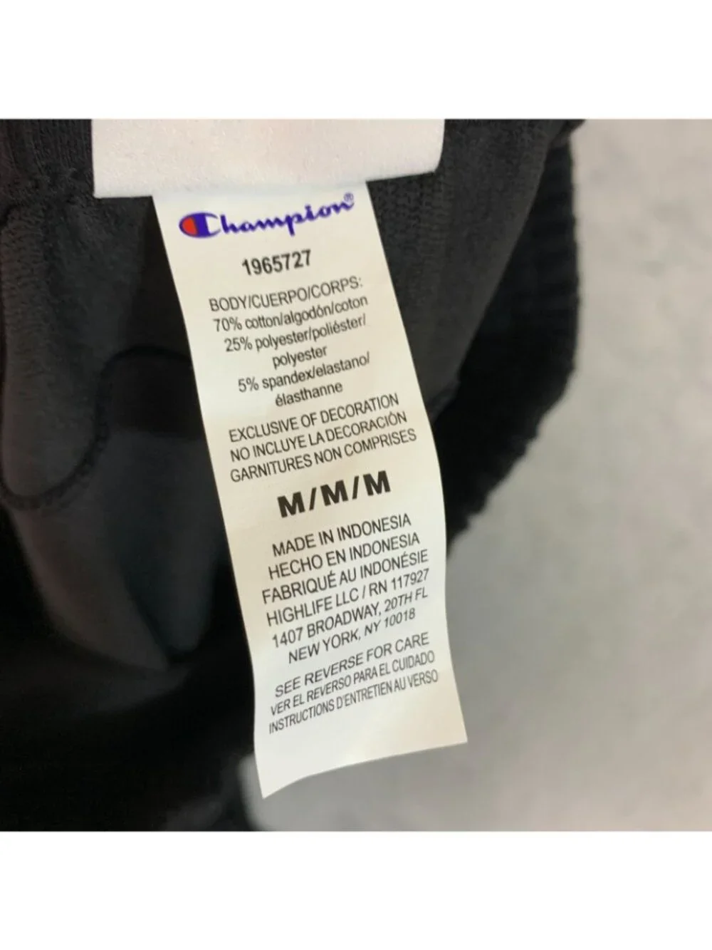 NWT Champion Men's M Black Jogger Pants Lightweight Sweatpants